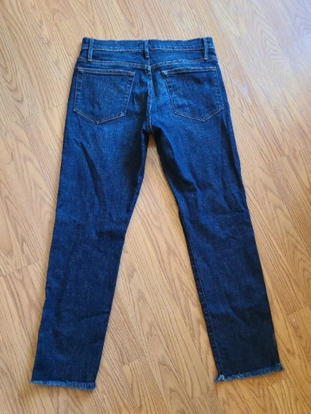 FRAME DENIM LE BOY DISTRESSED BOYFRIEND JEANS FRINGE HEM PONDVIEW DISTRESS sz 27